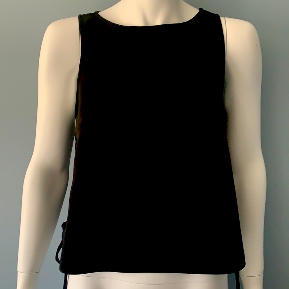 SZ XS RAG & BONE BLACK SLEEVELESS CROP TOP